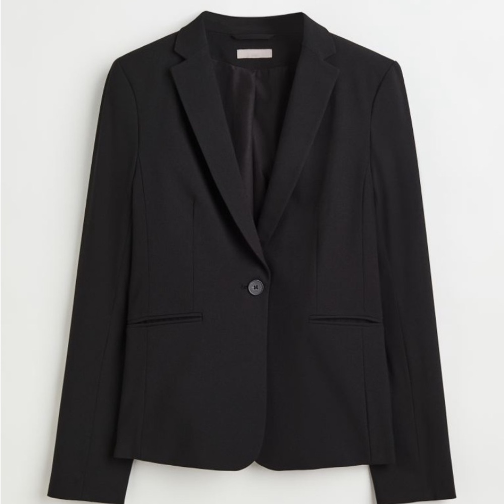 Used, in Excellent condition, H&M Black Fitted Blazer, Size: XL
